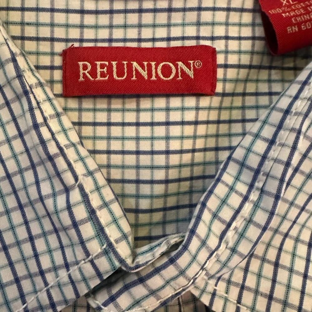 Reunion Men's Plaid Short Sleeve Button Down Shirt XL - Picture 6 of 7